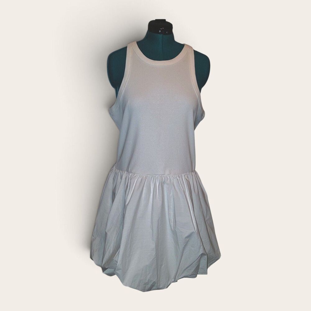 GAP Womens Bubble Skirt A-line Tween Mini Dress Cotton Poplin White XXL